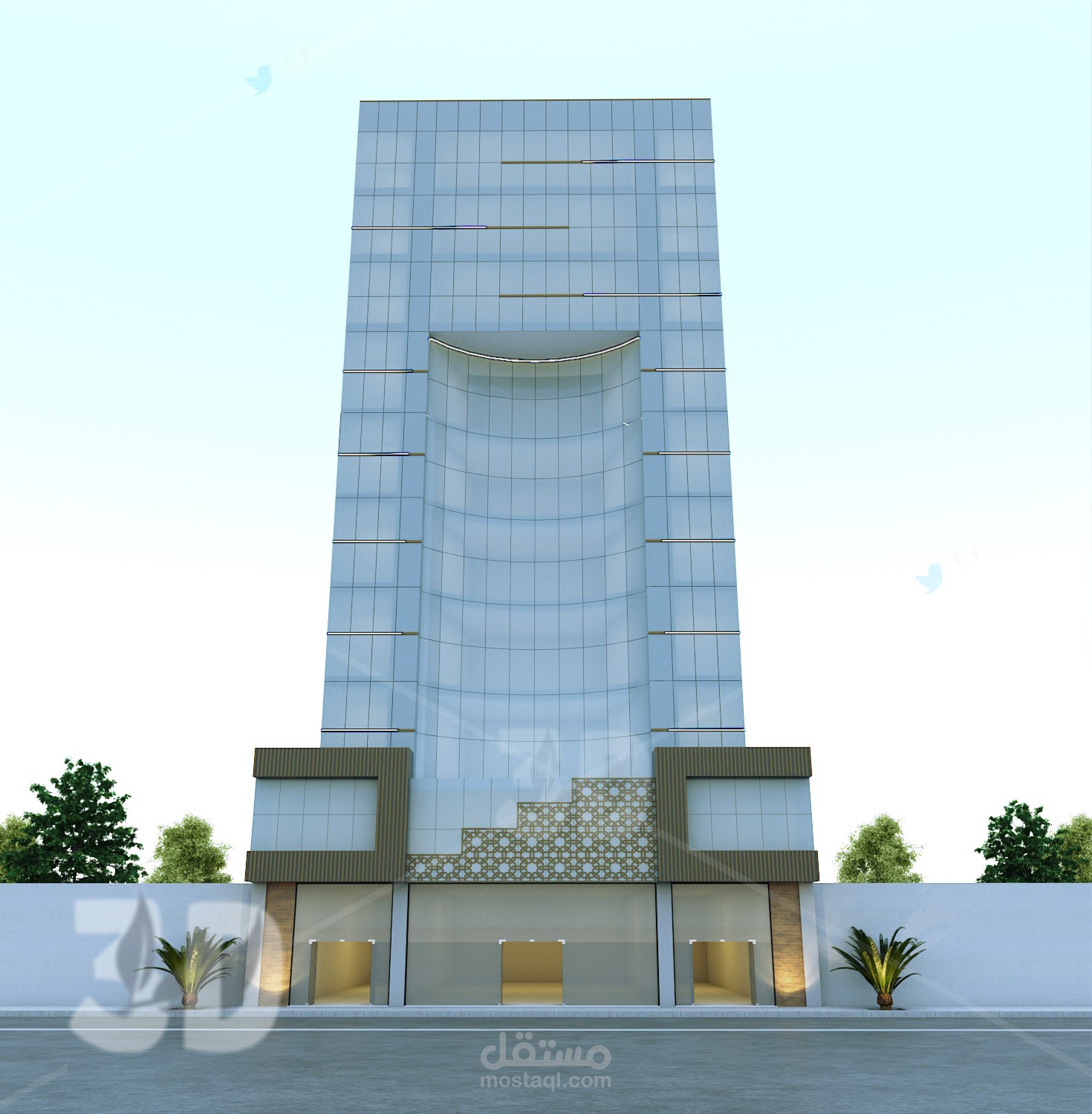 تصميم واجهة معمارية 3D Max