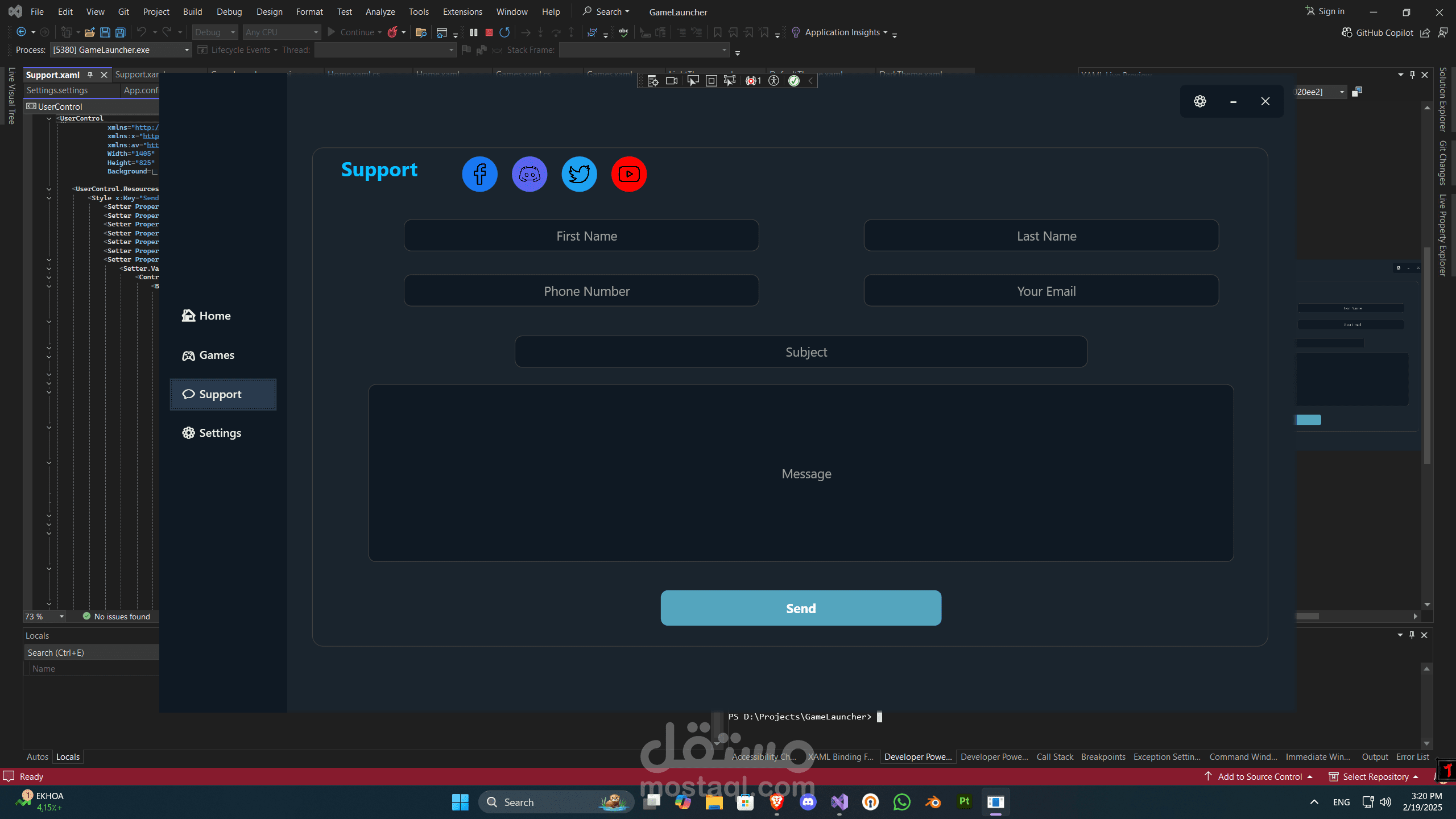 عمل علي Visual ب "C#"