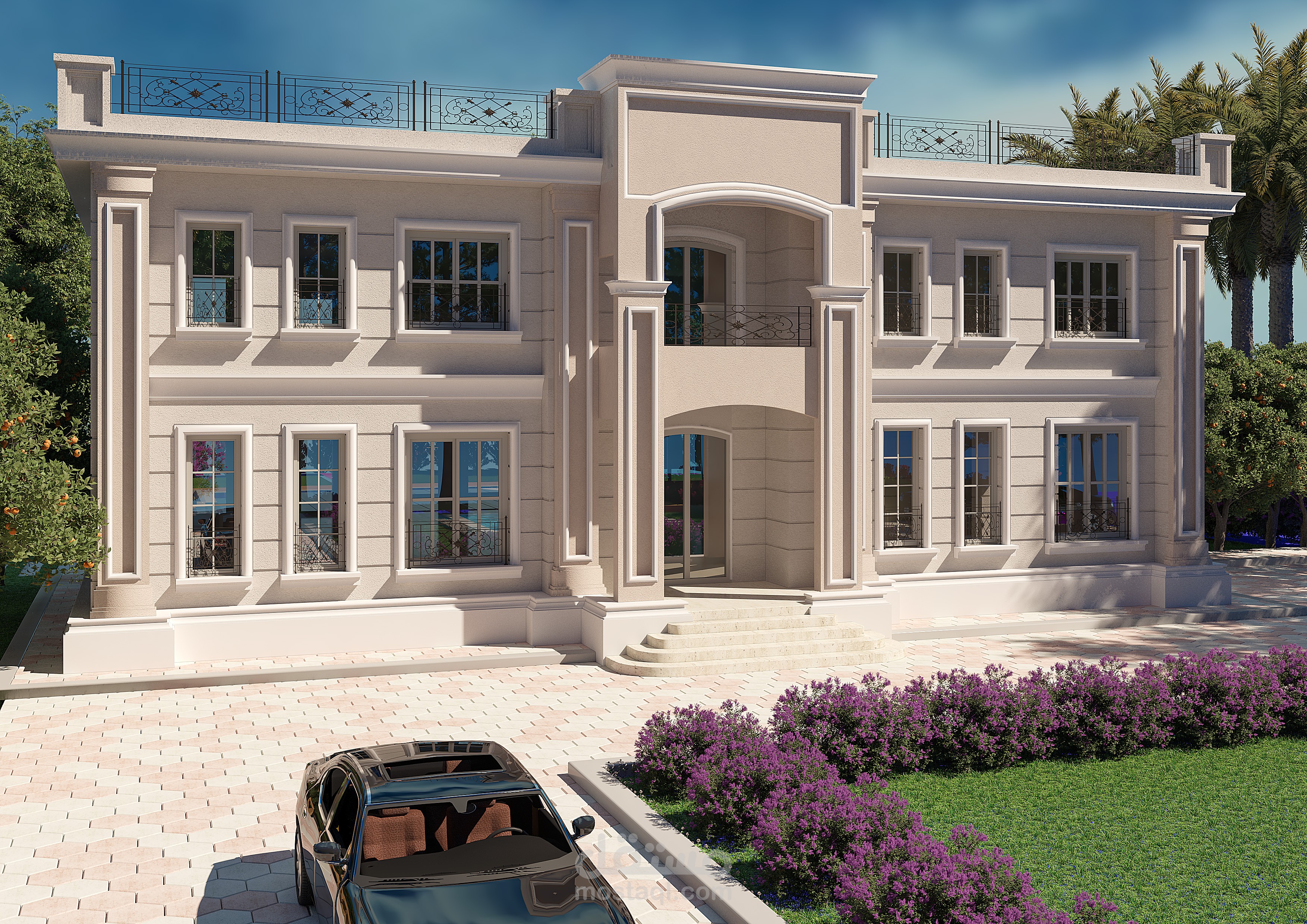 تصميم  خارجى وداخلى للفيلات السكنيه - المخططات المعمارية -وجهات خارجيه -حصر وكميات