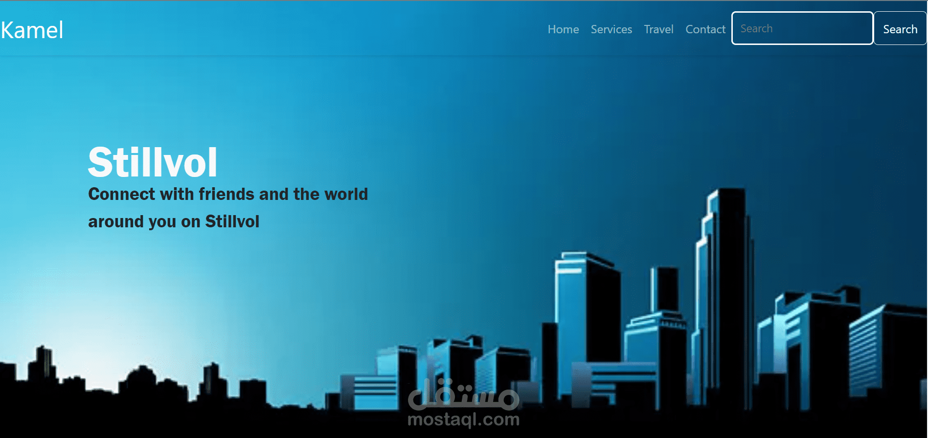 صفحة هبوط بواسطة react js