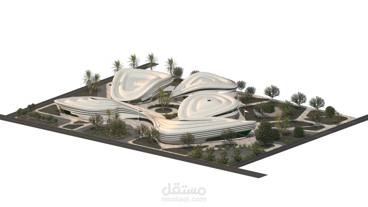 مشروع تخرج مركز حرفي للأعمال اليدوية بمساحة 7 فدان