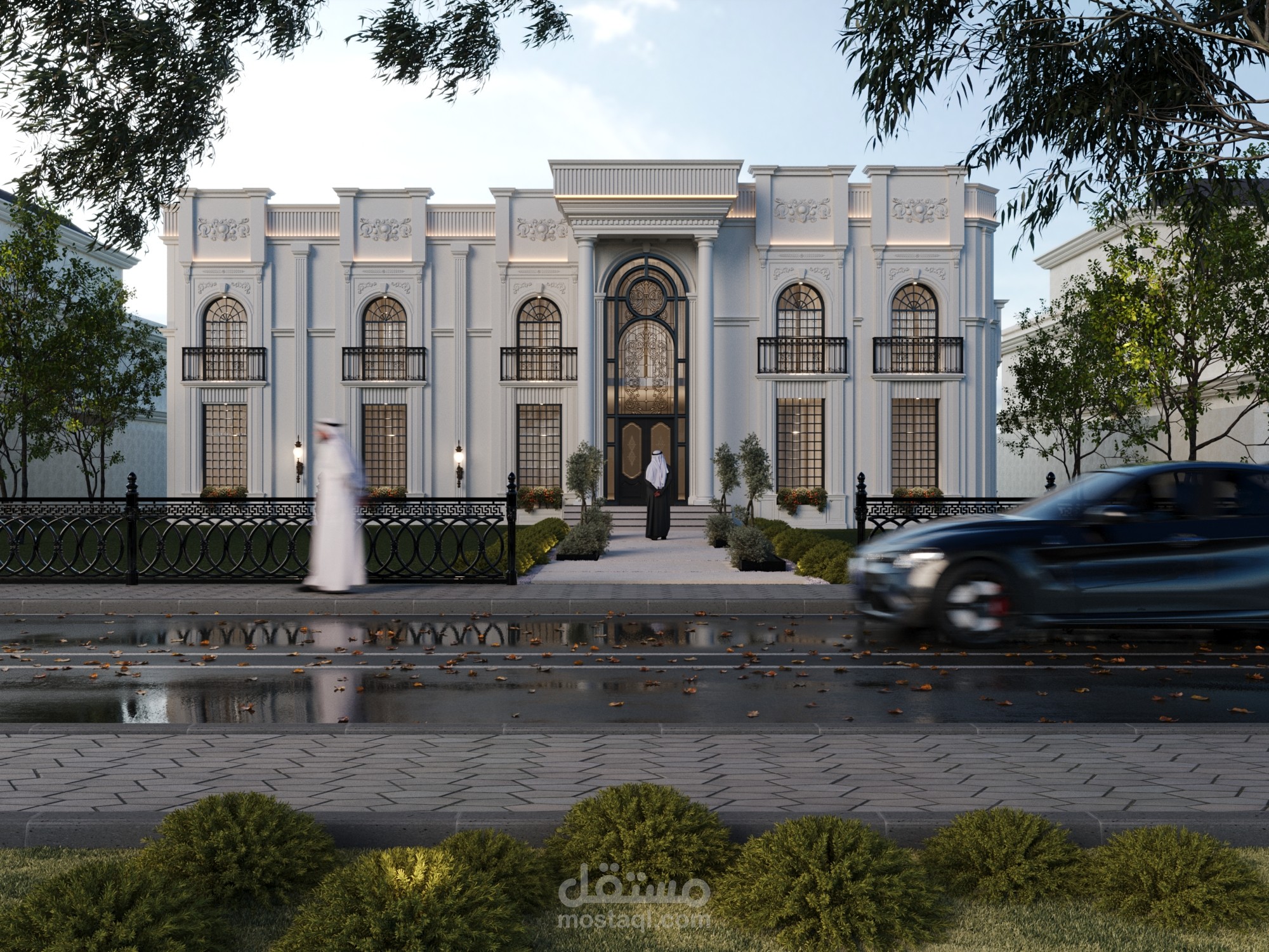 تصميم فيلا طراز كلاسيكي في السعودية