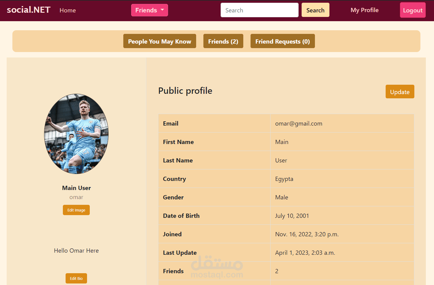 Social Network Site (Django/JavaScript)