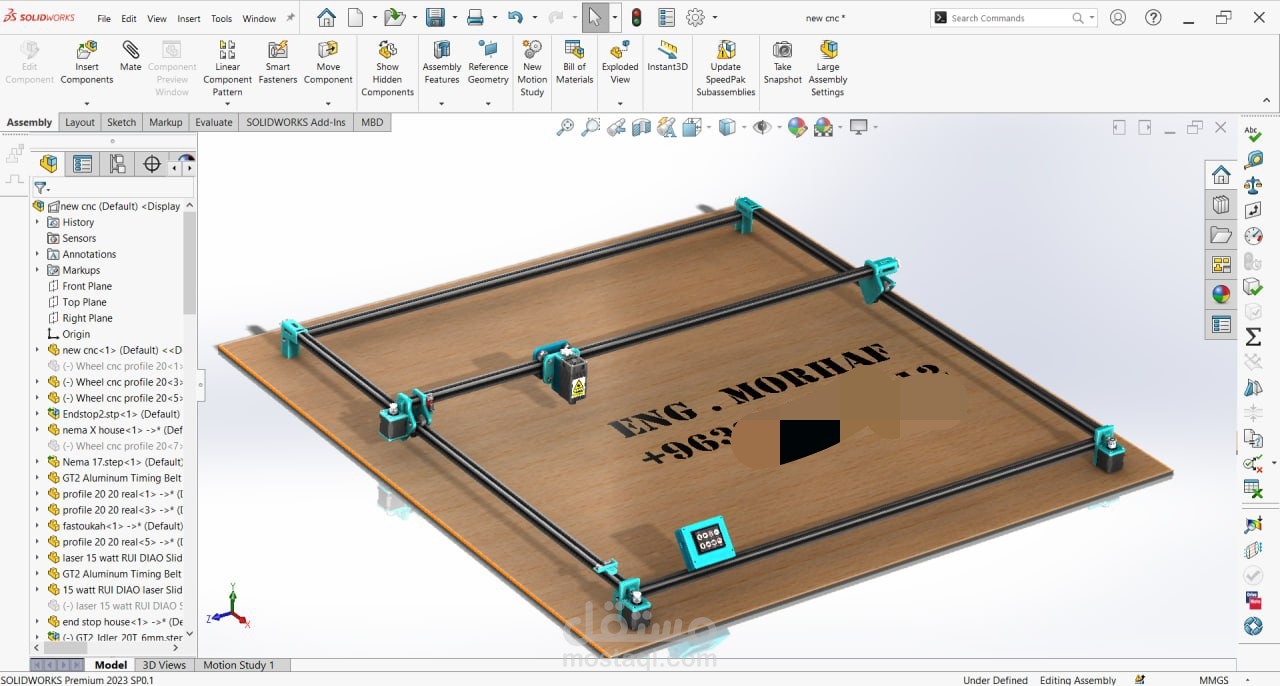 Cnc laser machine 100cm*100cm workspace