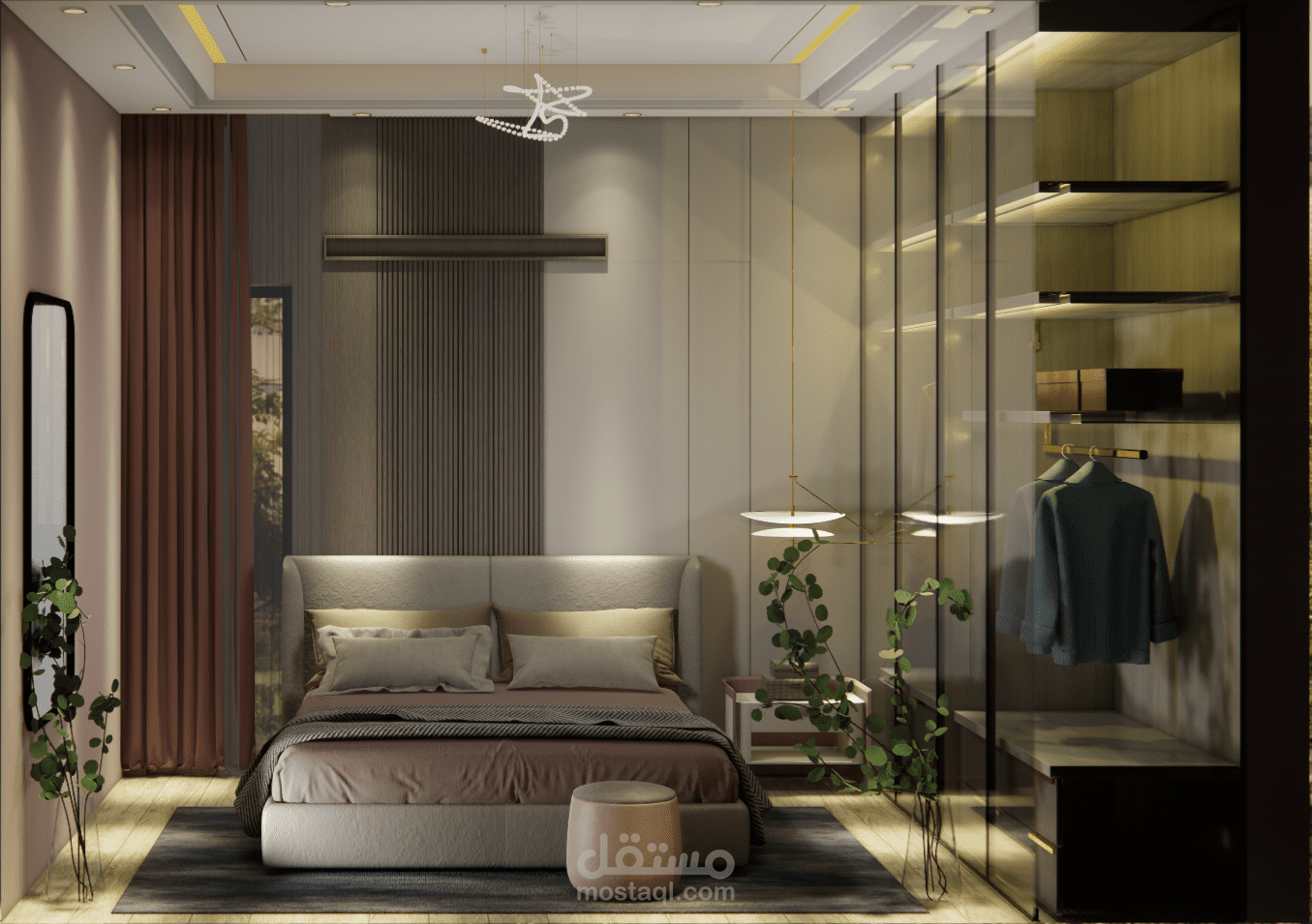 تصميم غرفة نوم لفتاة على الطراز المودرن في السعودية