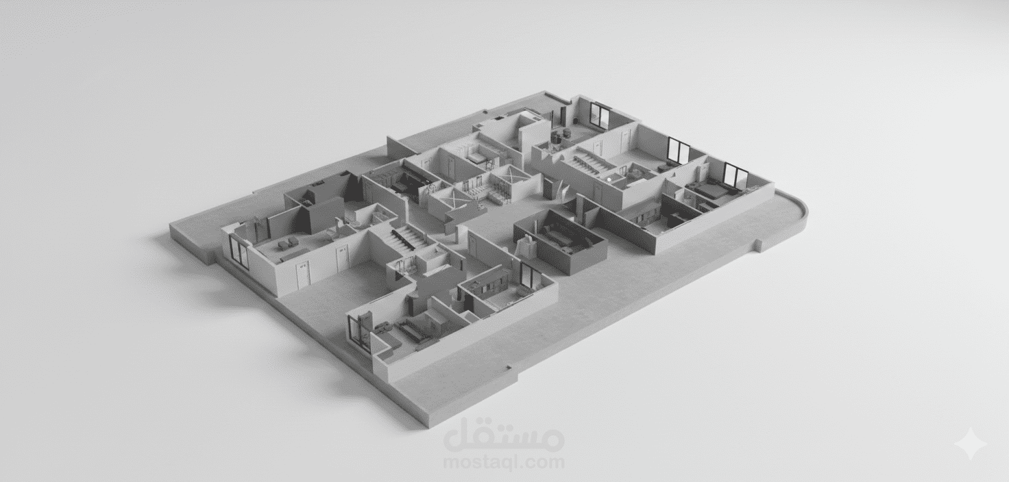 مخطط معماري لعمارة سكنية
