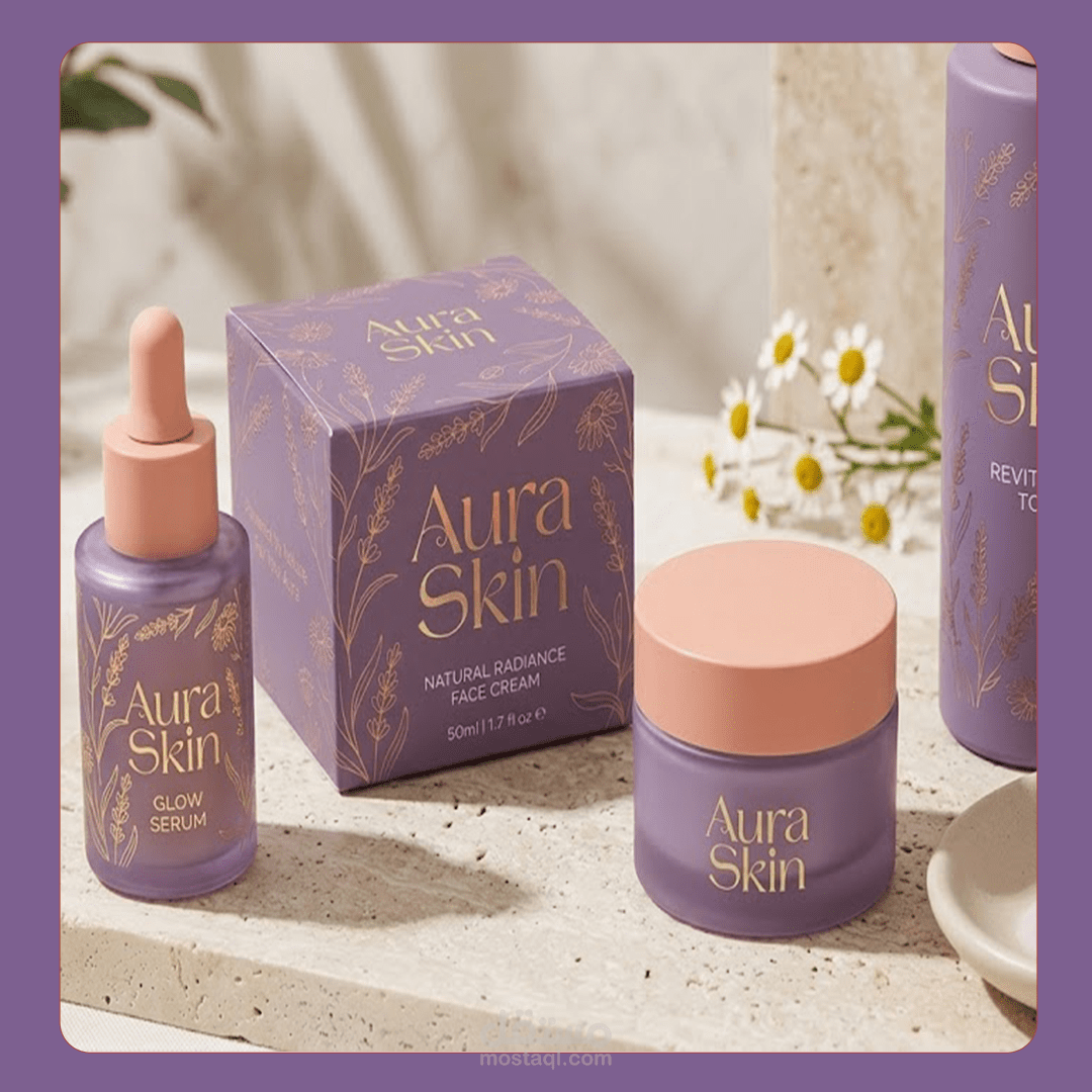 هوية بصرية لبراند مواد تجميلية