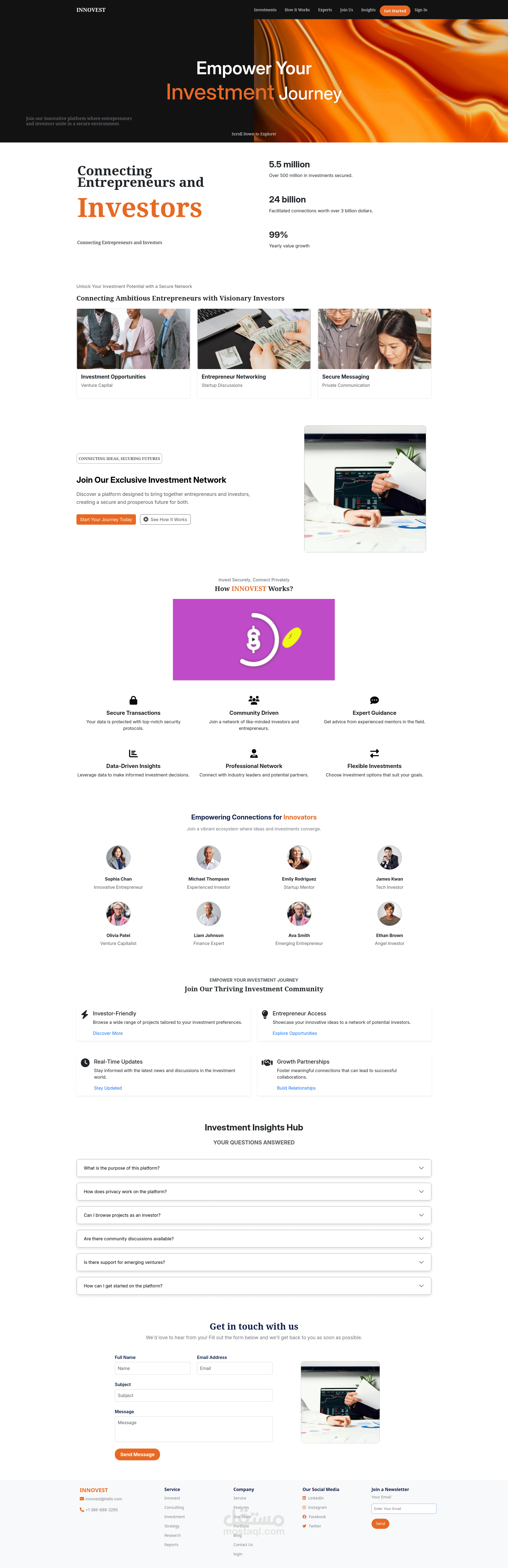 موقع Innovest لربط رواد الأعمال بالمستثمرين