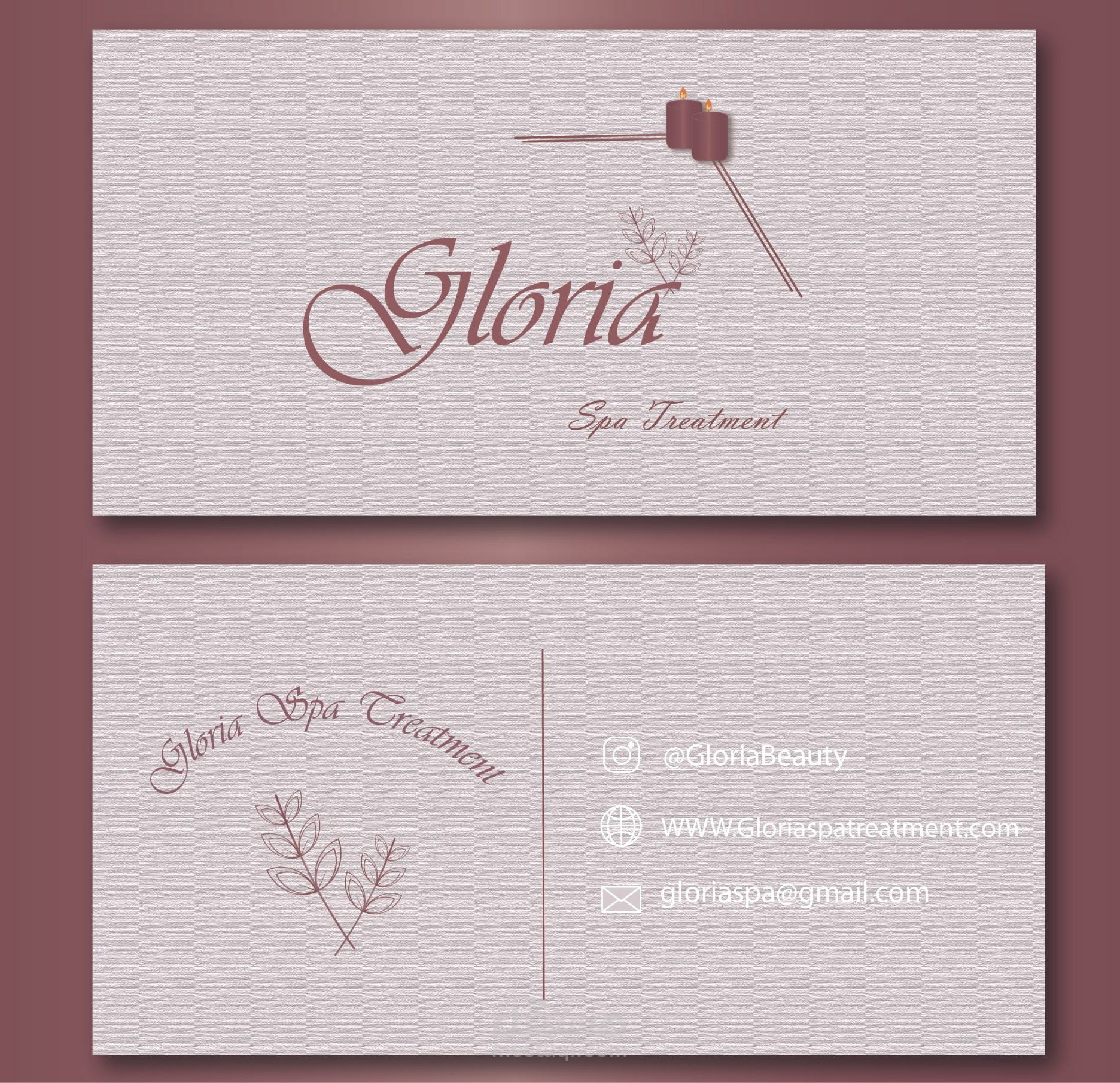 Business card design ( spa business card)
