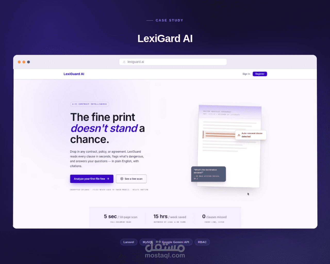 LexiGard AI – Smart Legal Contract Analysis Platform