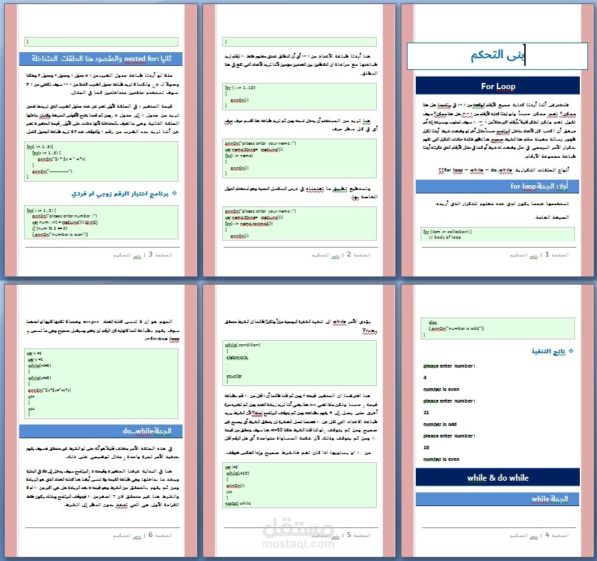 تنسيق كتيب جيب ـ بنى التحكم