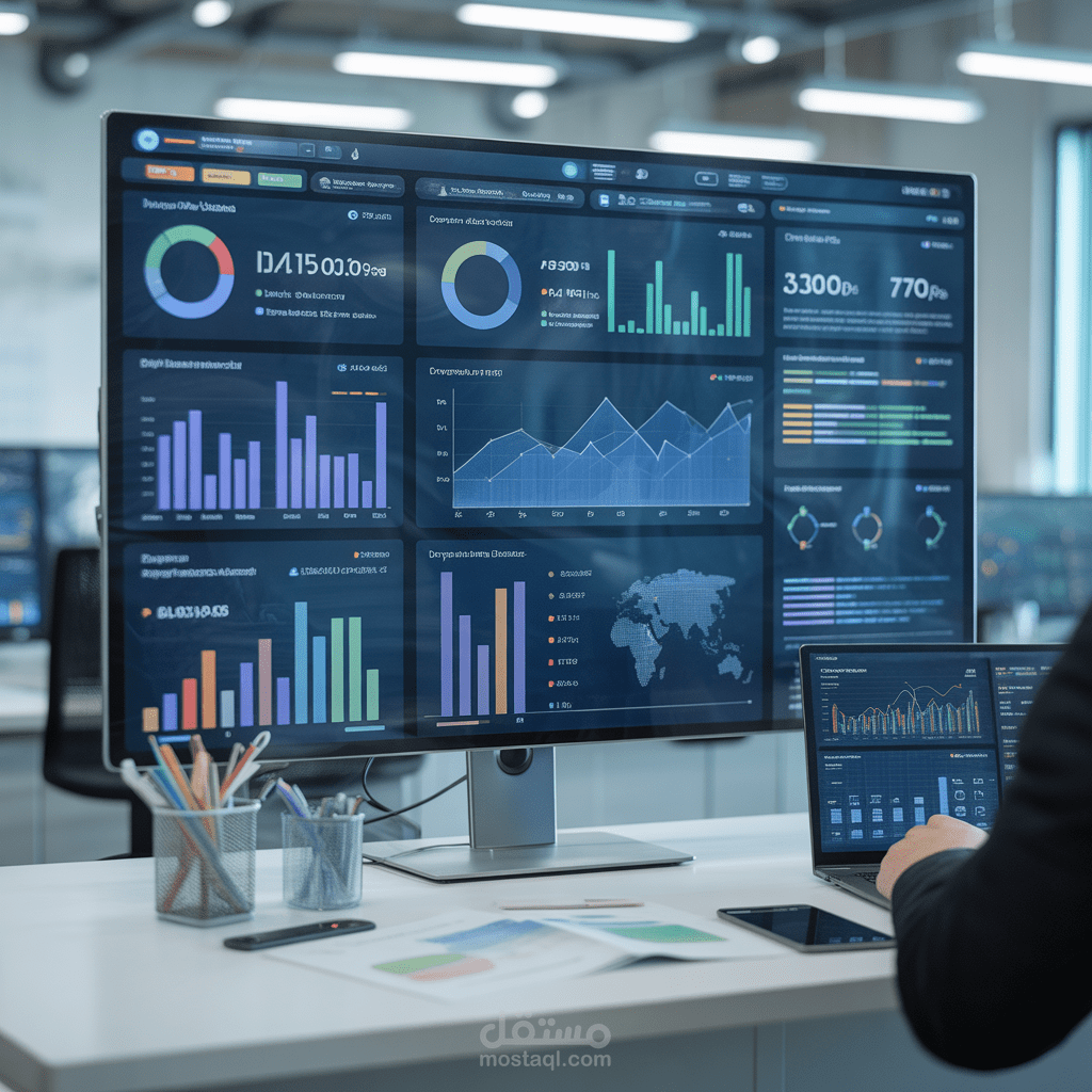 تحليل البيانات وبناء تقارير ولوحات تحكم تفاعلية لدعم اتخاذ القرار