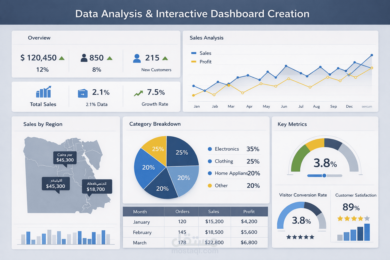 تحليل البيانات وإنشاء تقارير تفاعلية باستخدام Excel وPower BI