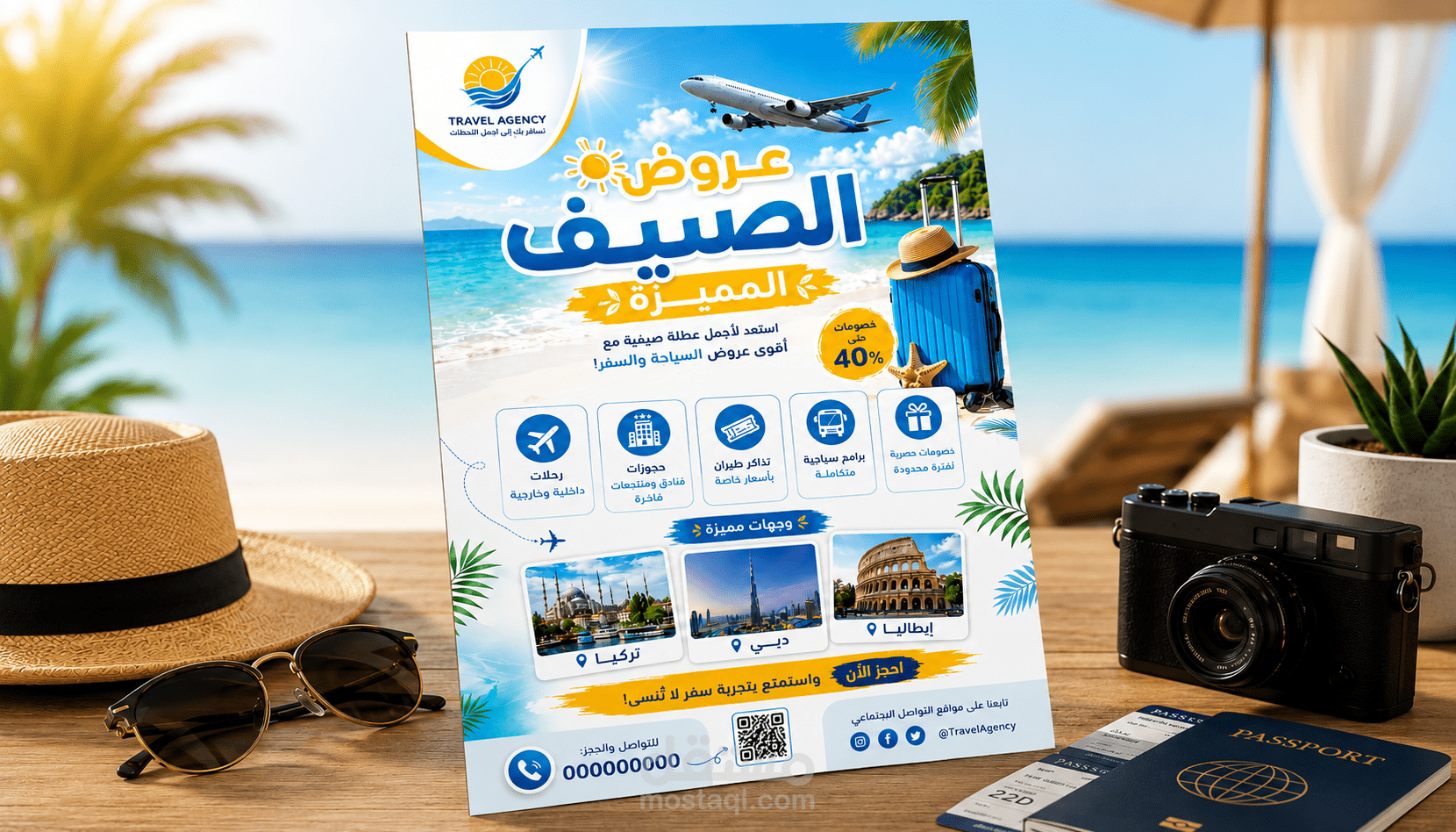تصميم فلايرات إعلانية احترافية وعصرية لمختلف الأنشطة التجارية
