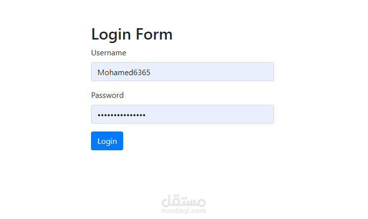simple login form
