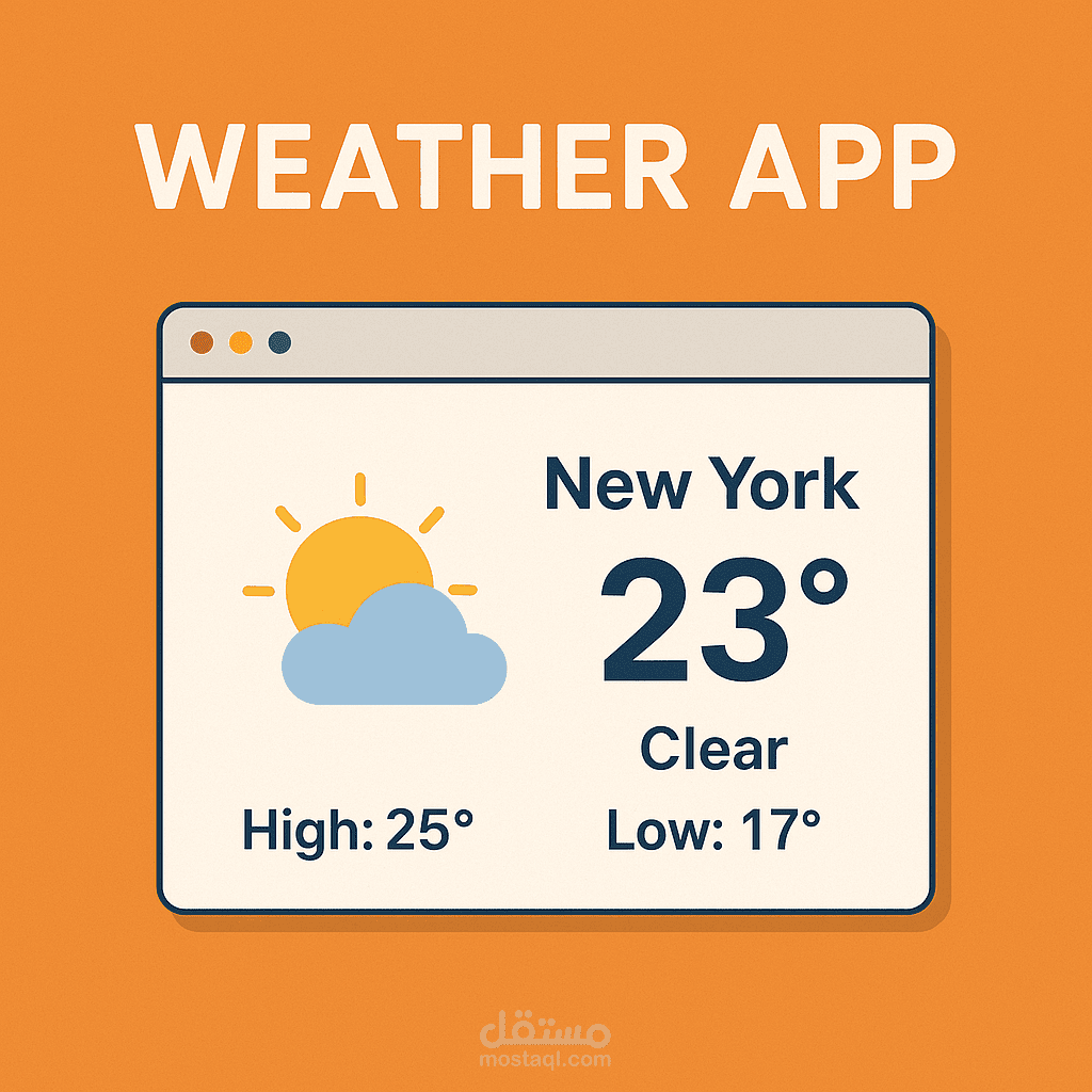 صفحة عرض الطقس – Weather App