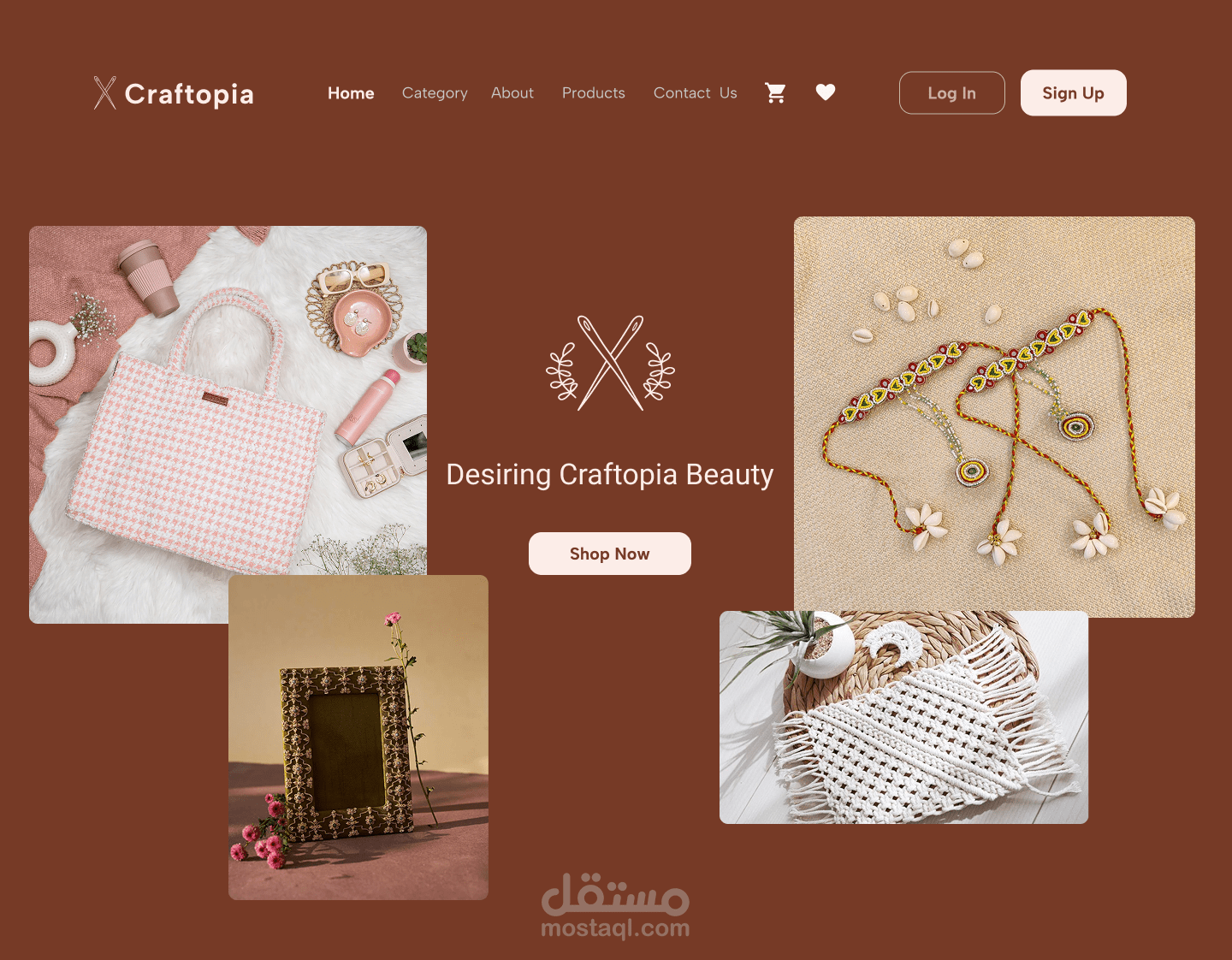 تصميم موقع لبيع منتجات الحرف اليدوية