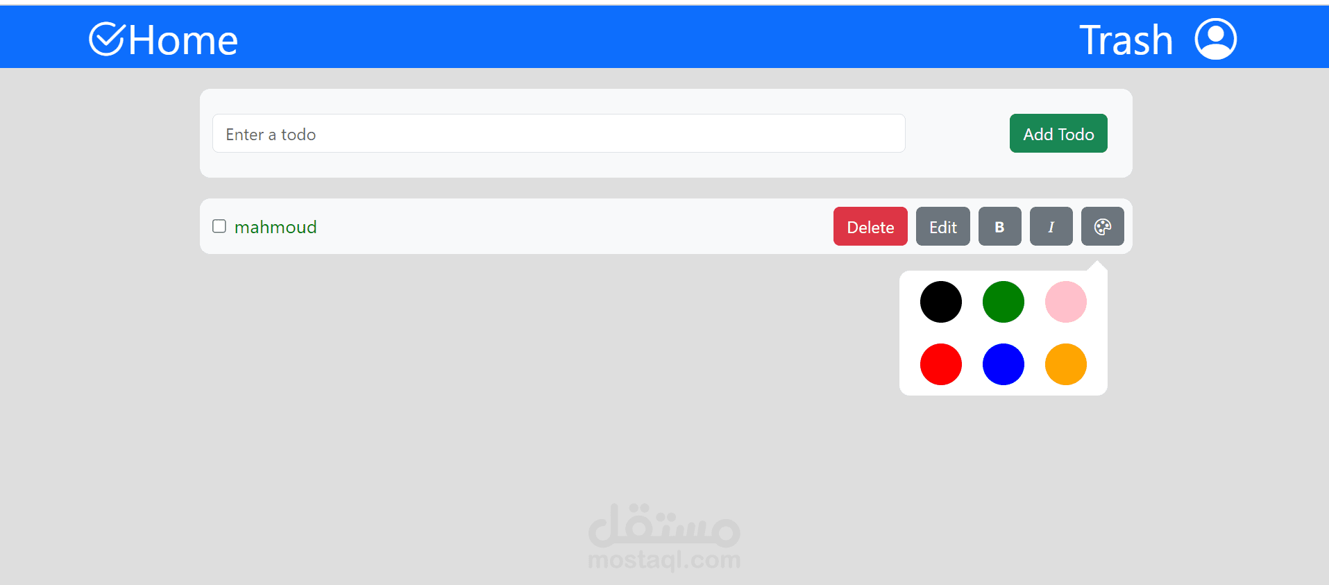 simple todo list