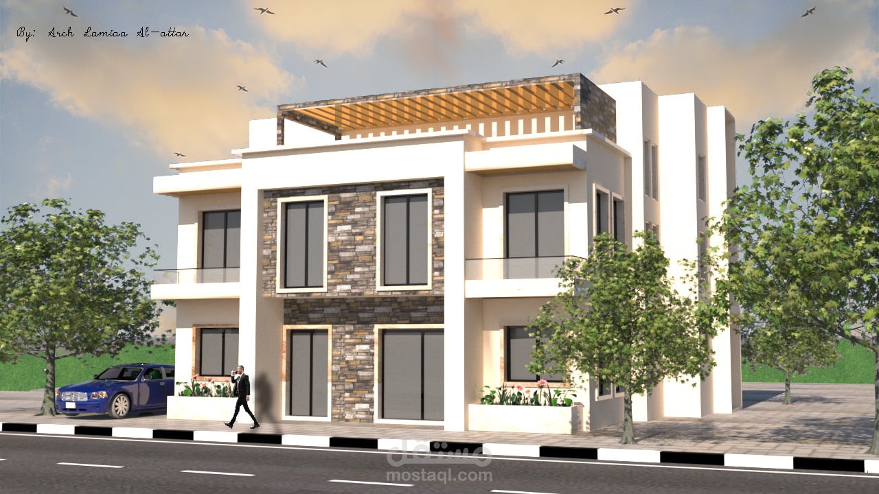 تصميم واجهة سكنية