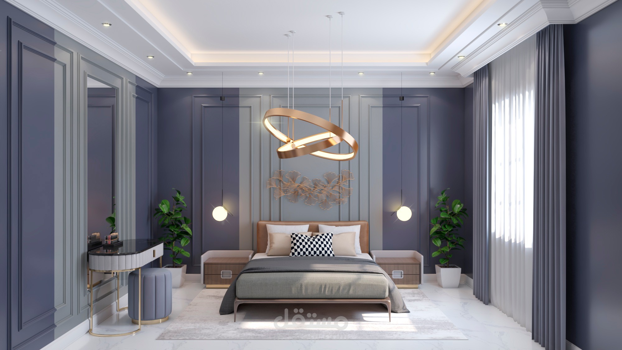 تصميم (نيوكلاسيك) غرفة نوم، فلسطين