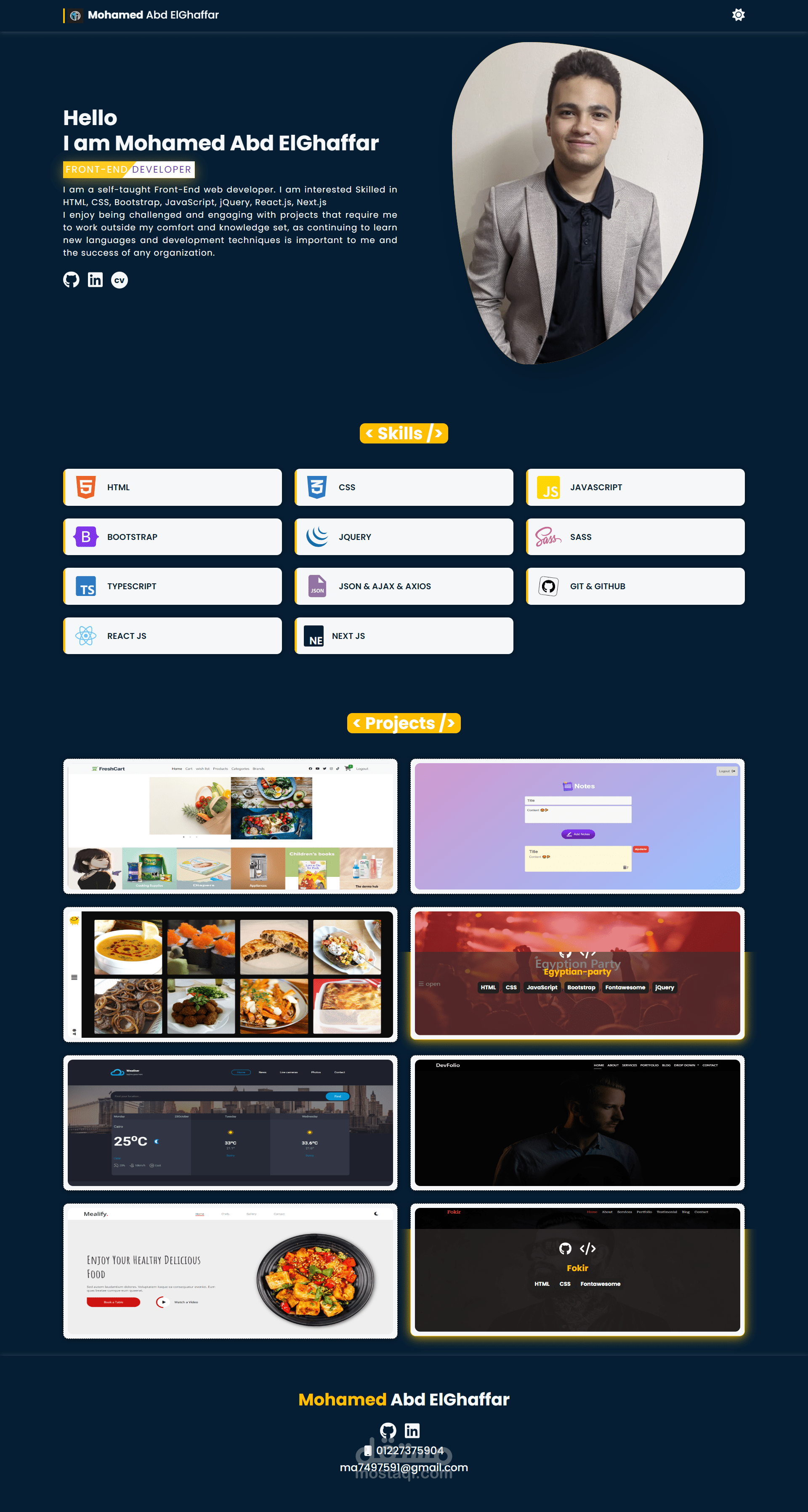 A site to display my CV