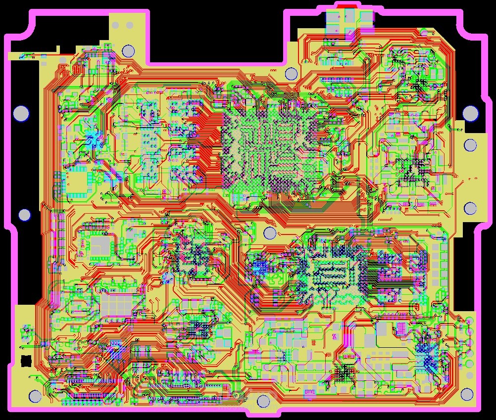 دائرة الكترونية من ١٠ طبقات مع تحكم في الممانعة impedance control