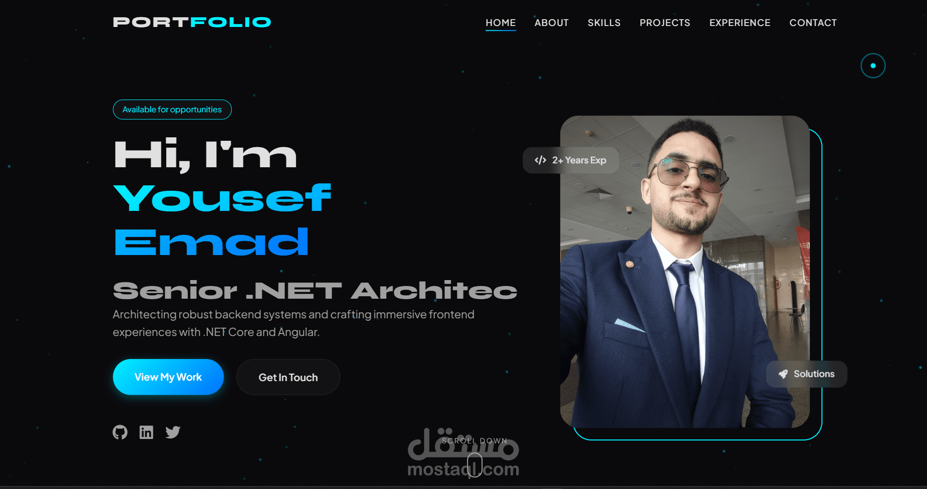 انشاء portfolio باستخدام html, CSS and JS