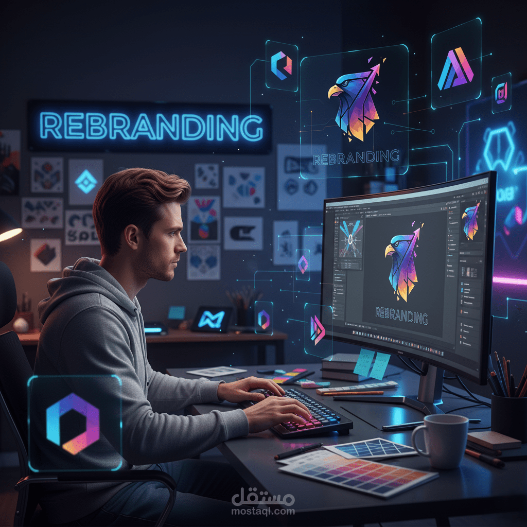 إعادة بناء الهوية البصرية للشركات (Rebranding احترافي كامل)