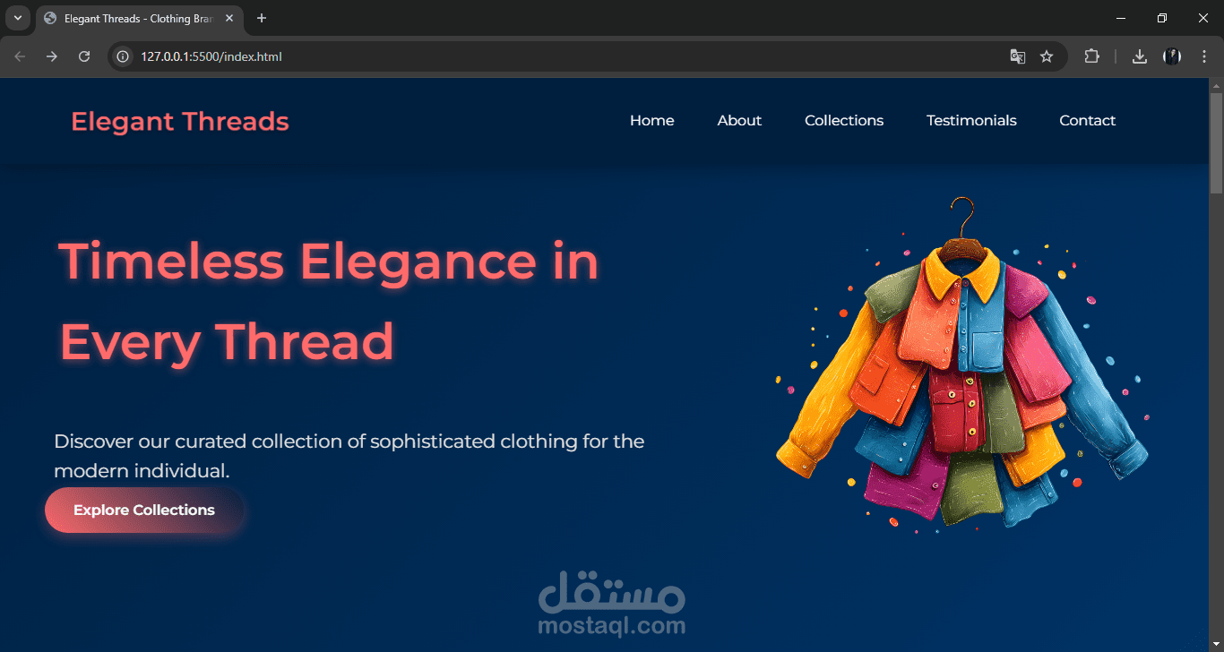 Elegant Threads – Fashion Brand Website