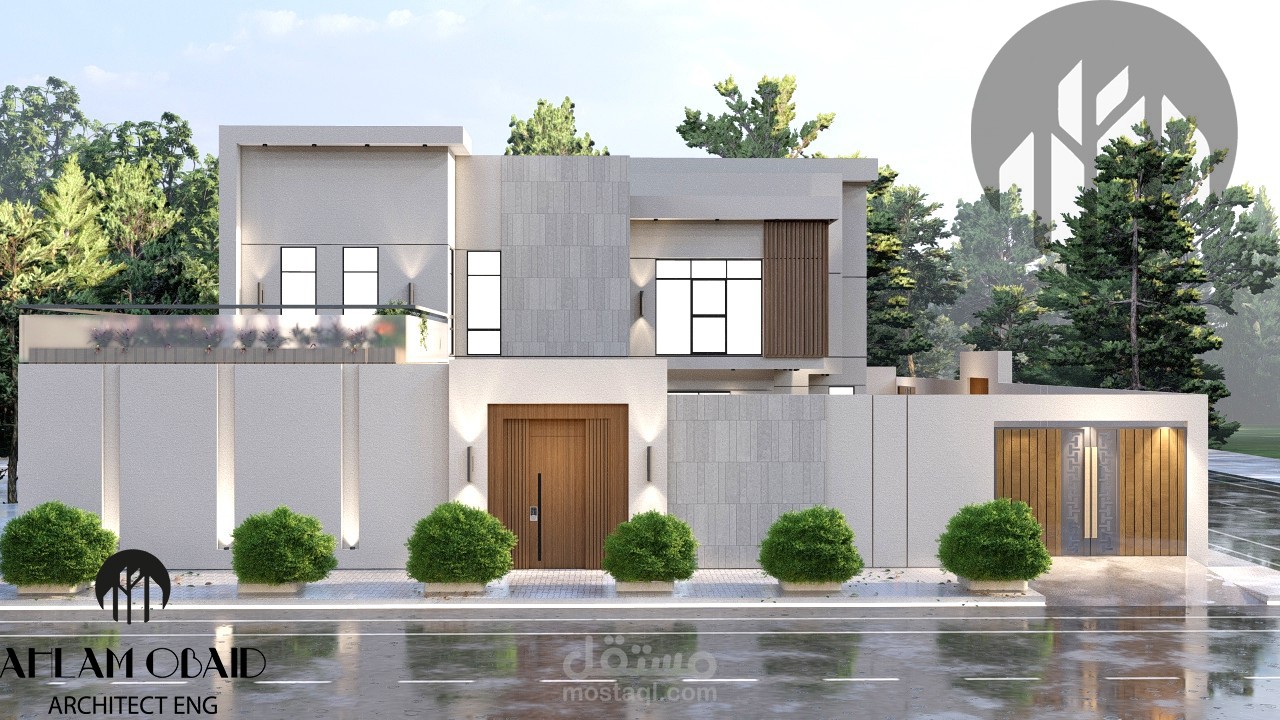 تصميم واجهات فيلا بطابع (مودرن) -السعودية
