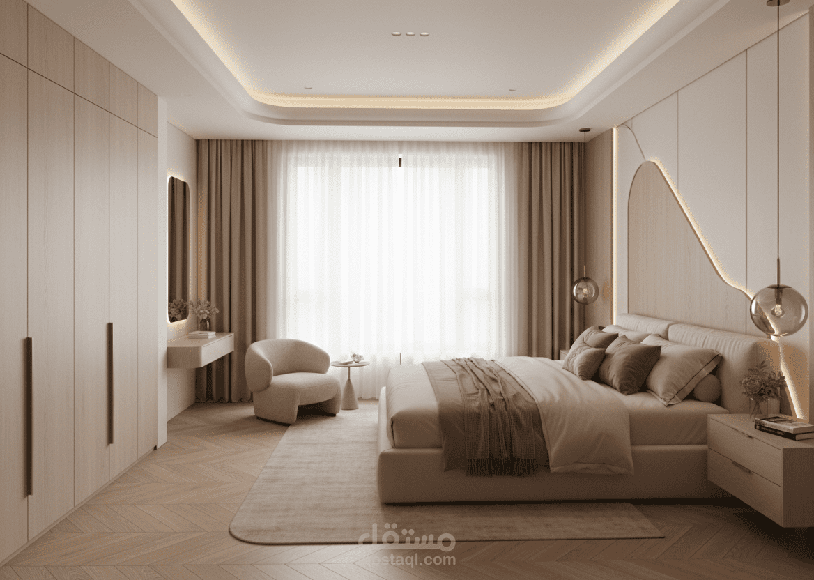 تصميم غرفة نوم ماستر (مودرن)