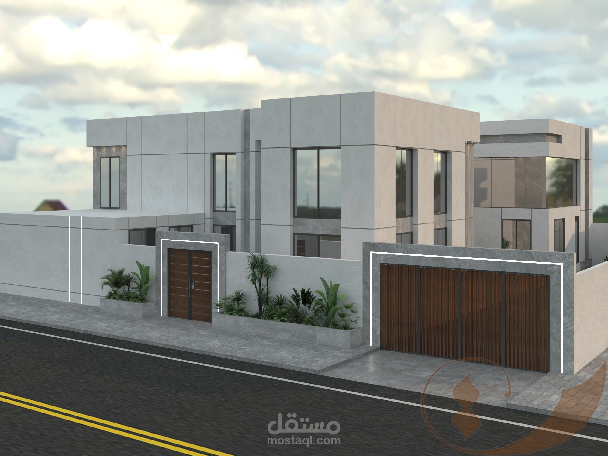 تصميم فيلا سكنية بطابع مودرن - السعودية