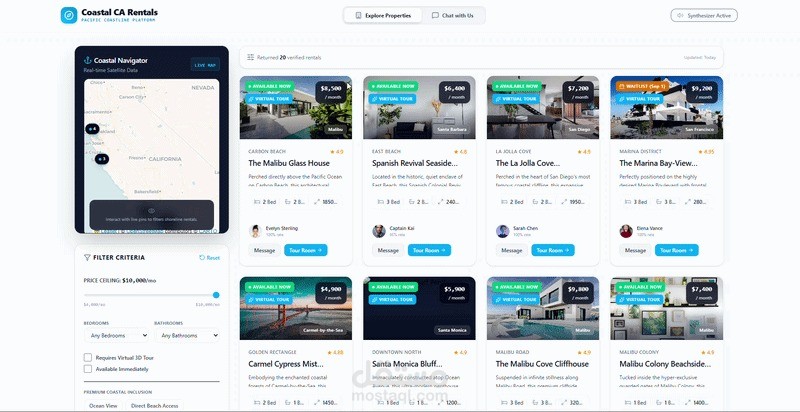 موقع عقارات والبحث من خلال الخريطة