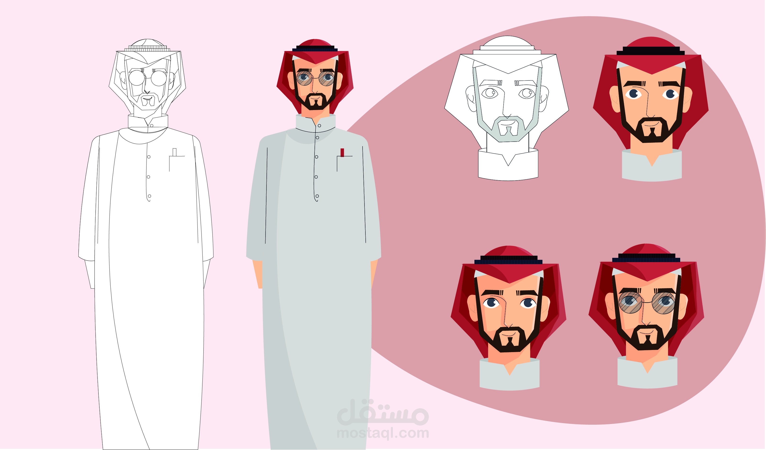 رسم شخصية كرتونية قابلة للتحريك بحرفية عالية