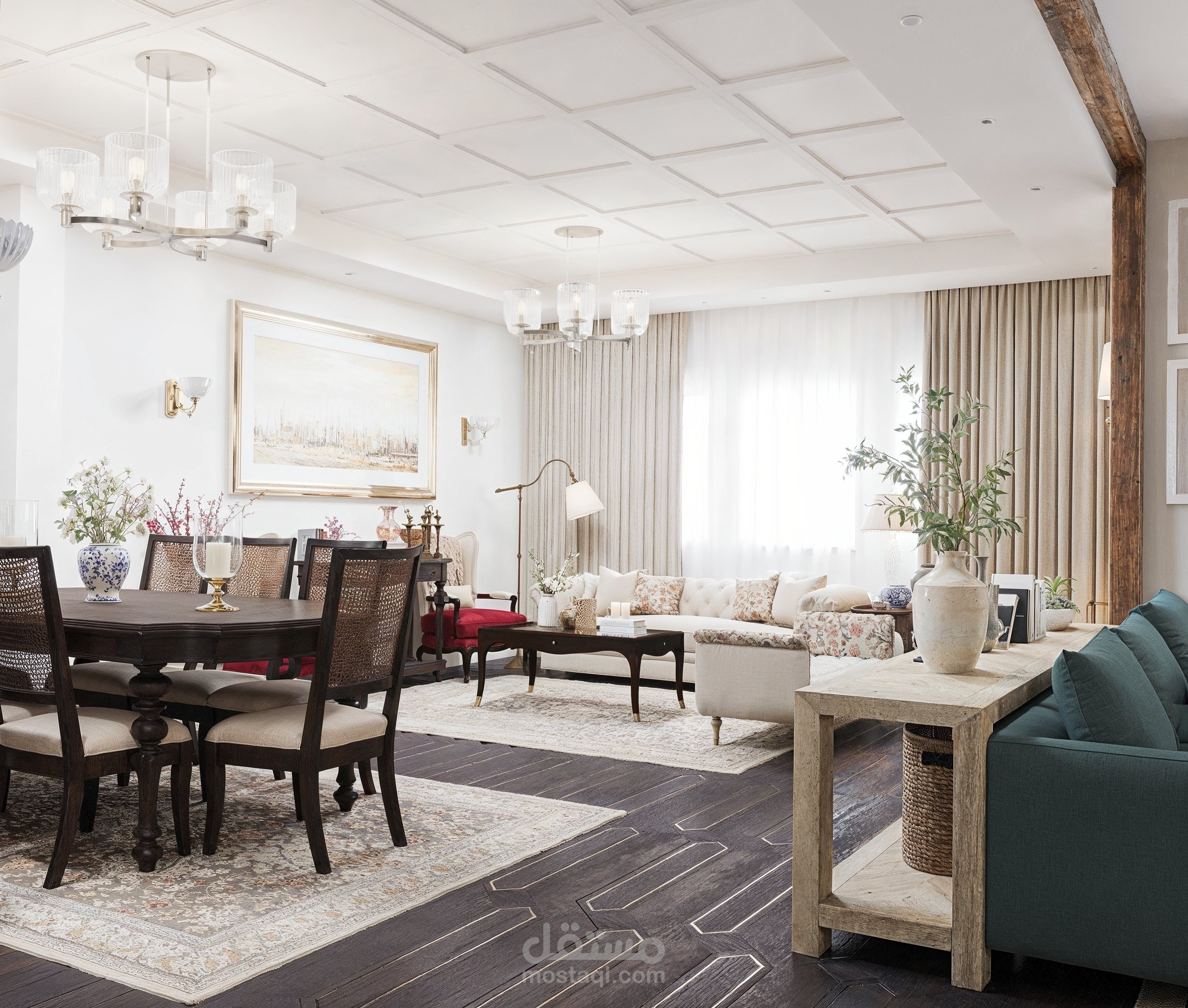 Classic Interior Design with Rustic and Modern Touches