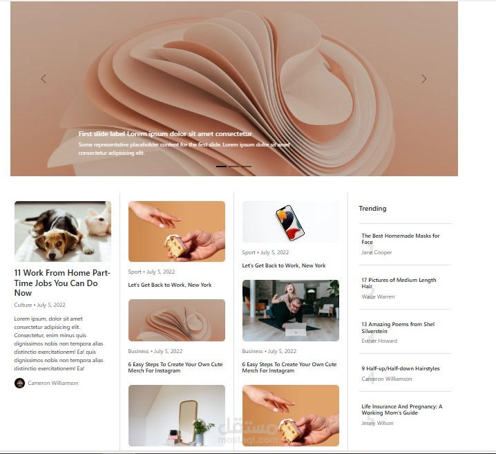 Professional Blog Website Design Using Bootstrap
