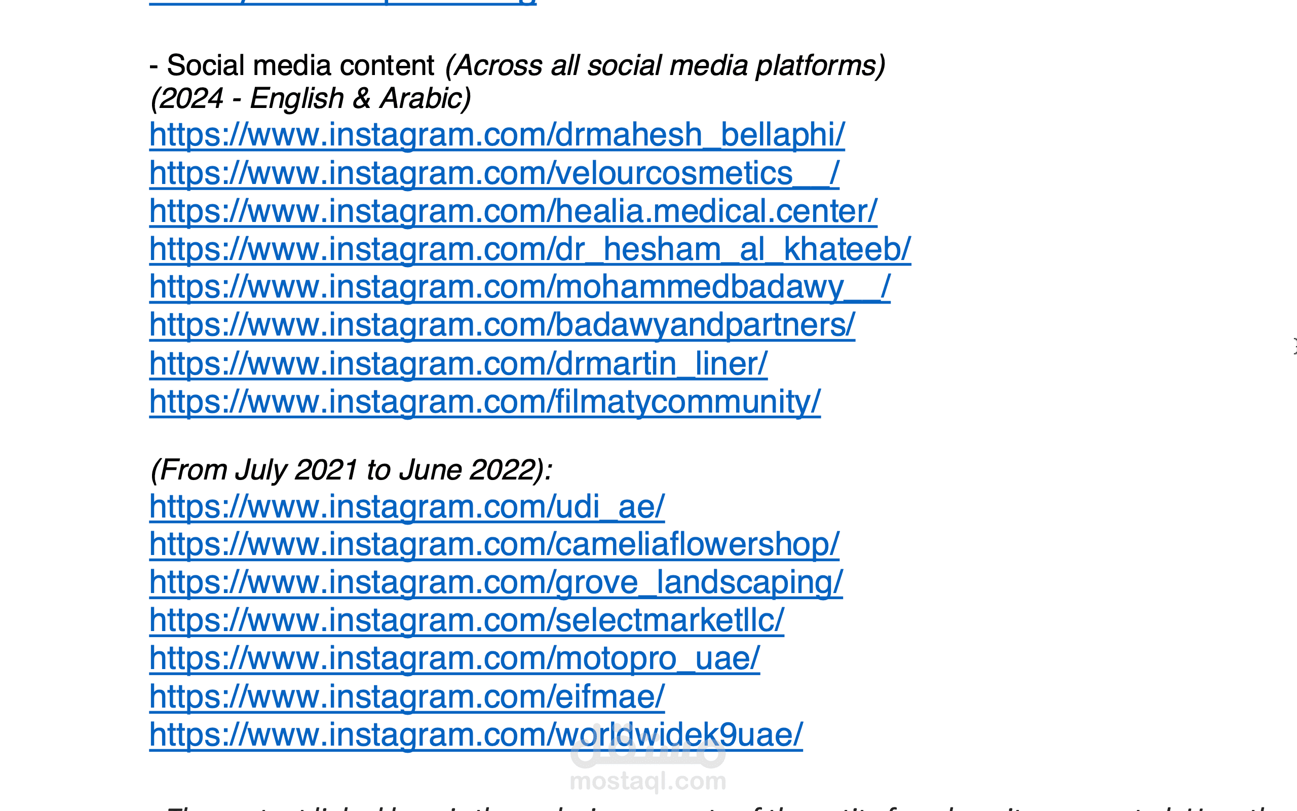 Content Writing for Several Social Media Pages