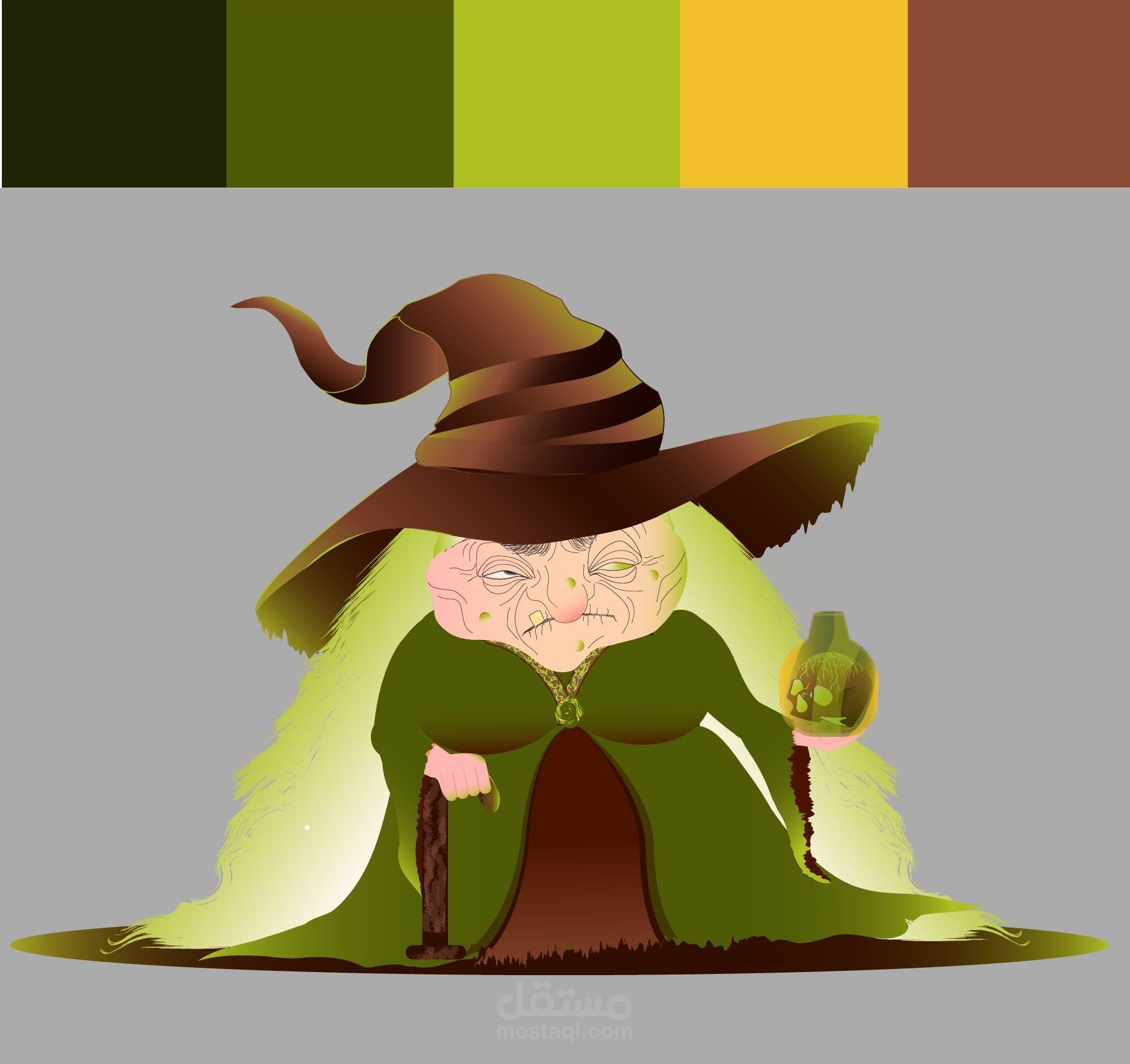 تصميم شخصية بأسلوب رقمي احترافي