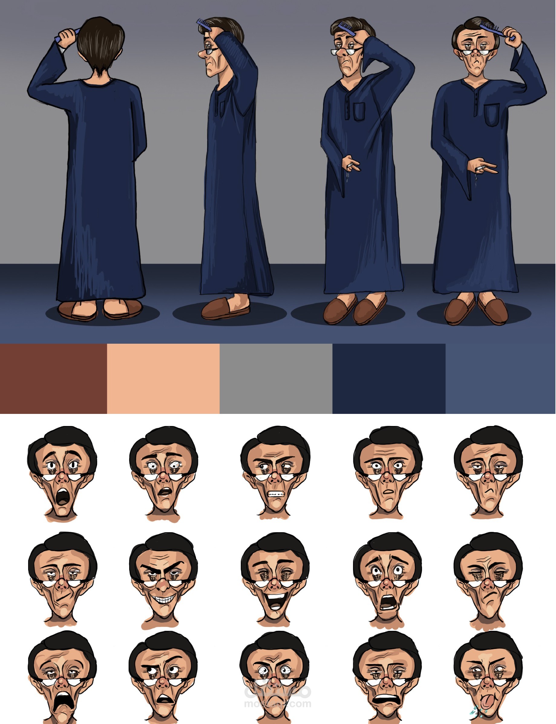 تصميم شخصية ثنائية الأبعاد (2D Character) بأسلوب احترافي