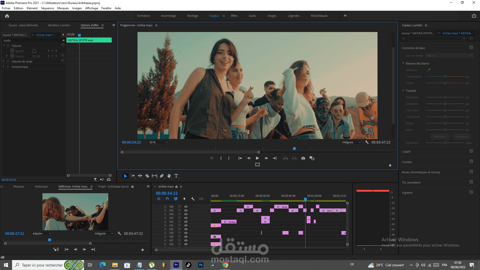 اعمال المونتاج للفيديوهات