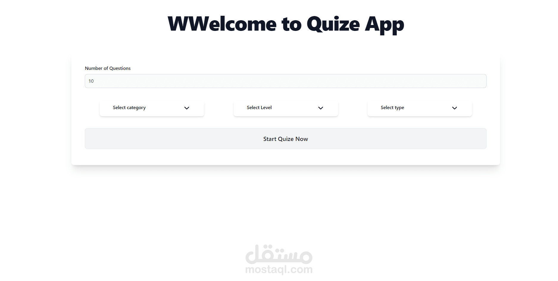 simple quize app