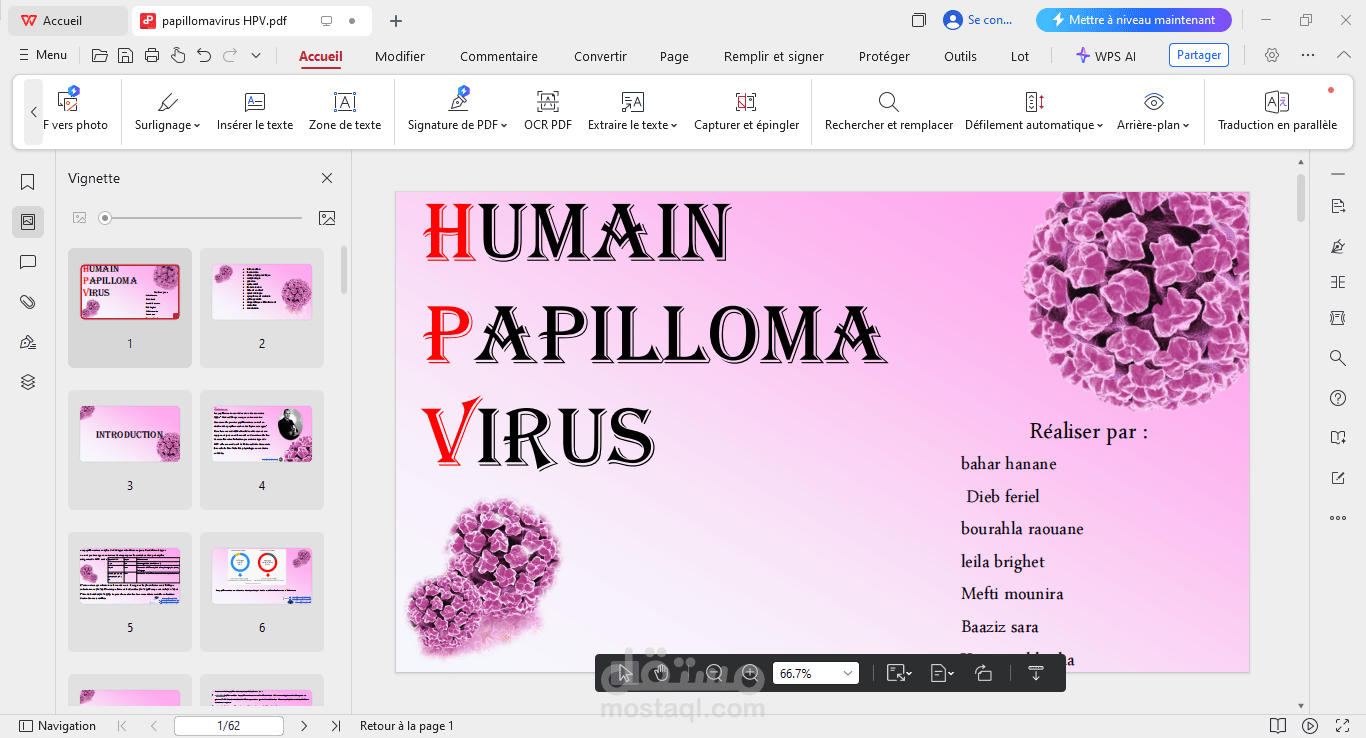 عرض باوربوينت أكاديمي – Human Papilloma Virus
