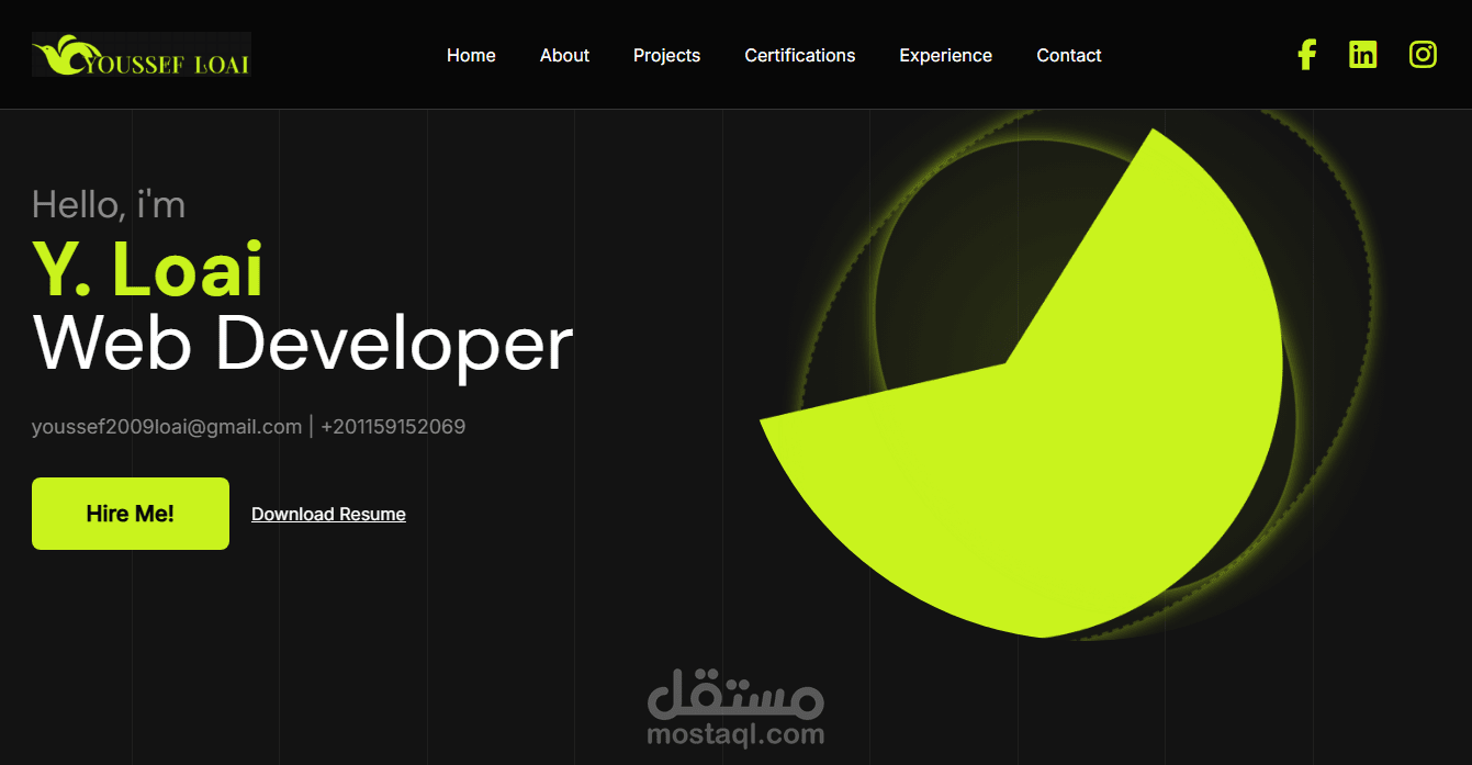 موقع معرض اعمال(Portfolio)