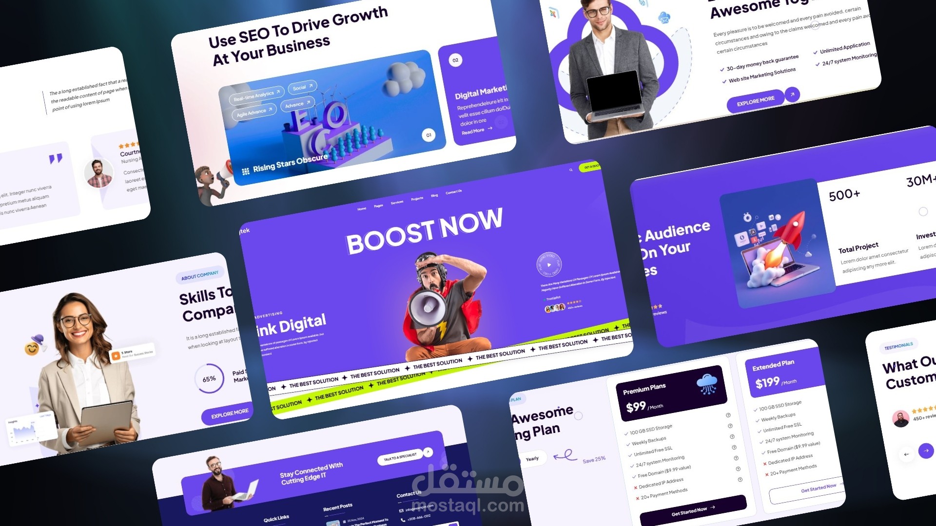 تصميم  موقع لشركه التسويق الرقمي وتحسين محركات البحث - Digtek