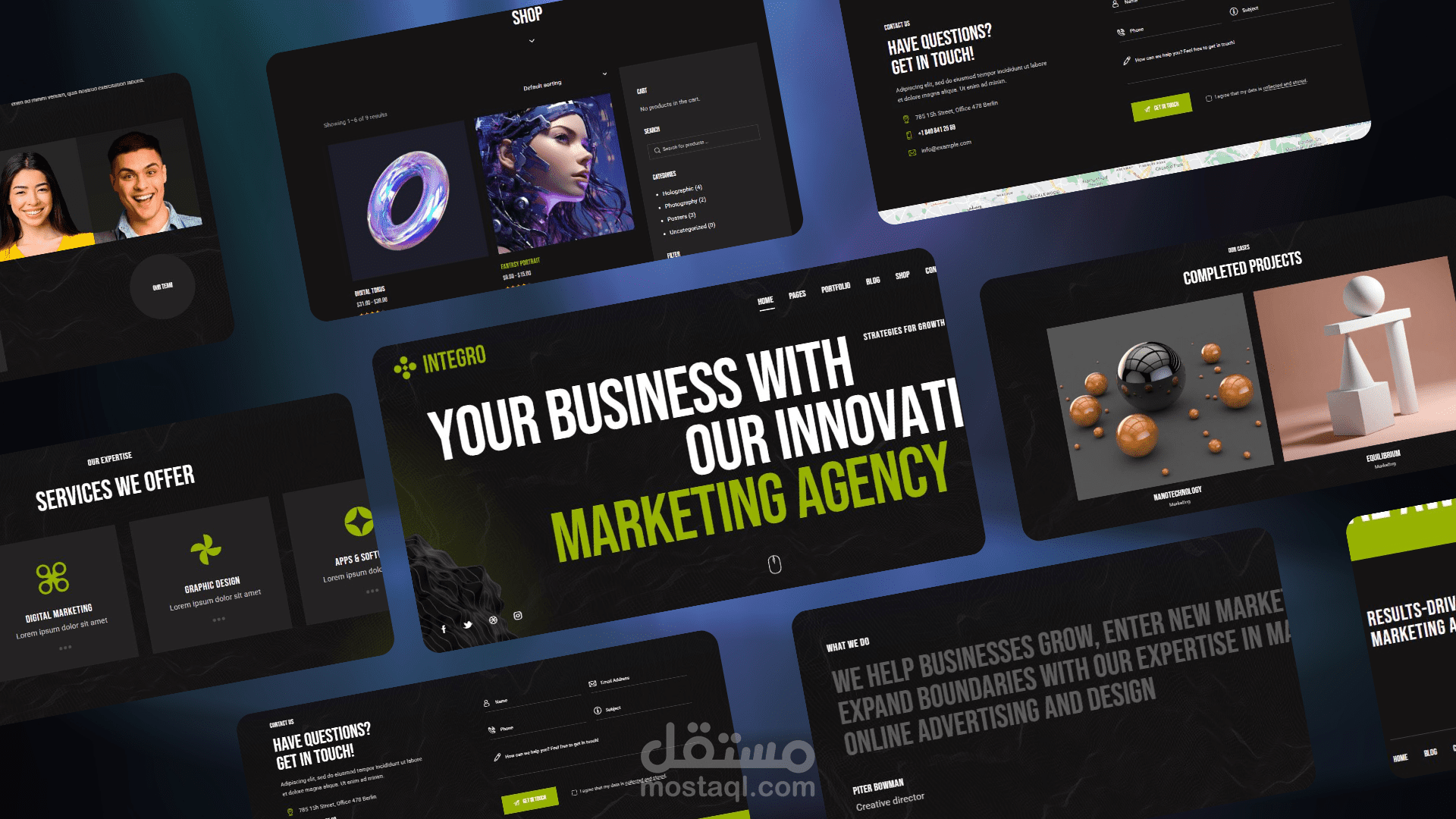تصميم موقع Integro - ديجيتال ماركتينج