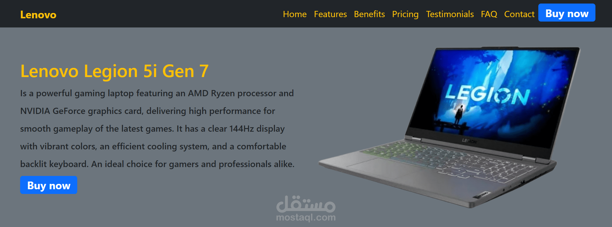 landing page product