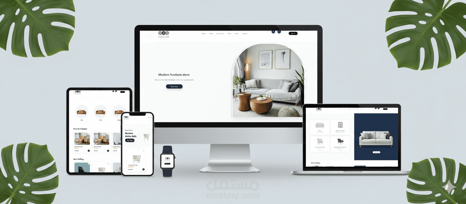 تصميم وانشاء صفحه هبوط لمتجر الكترونى