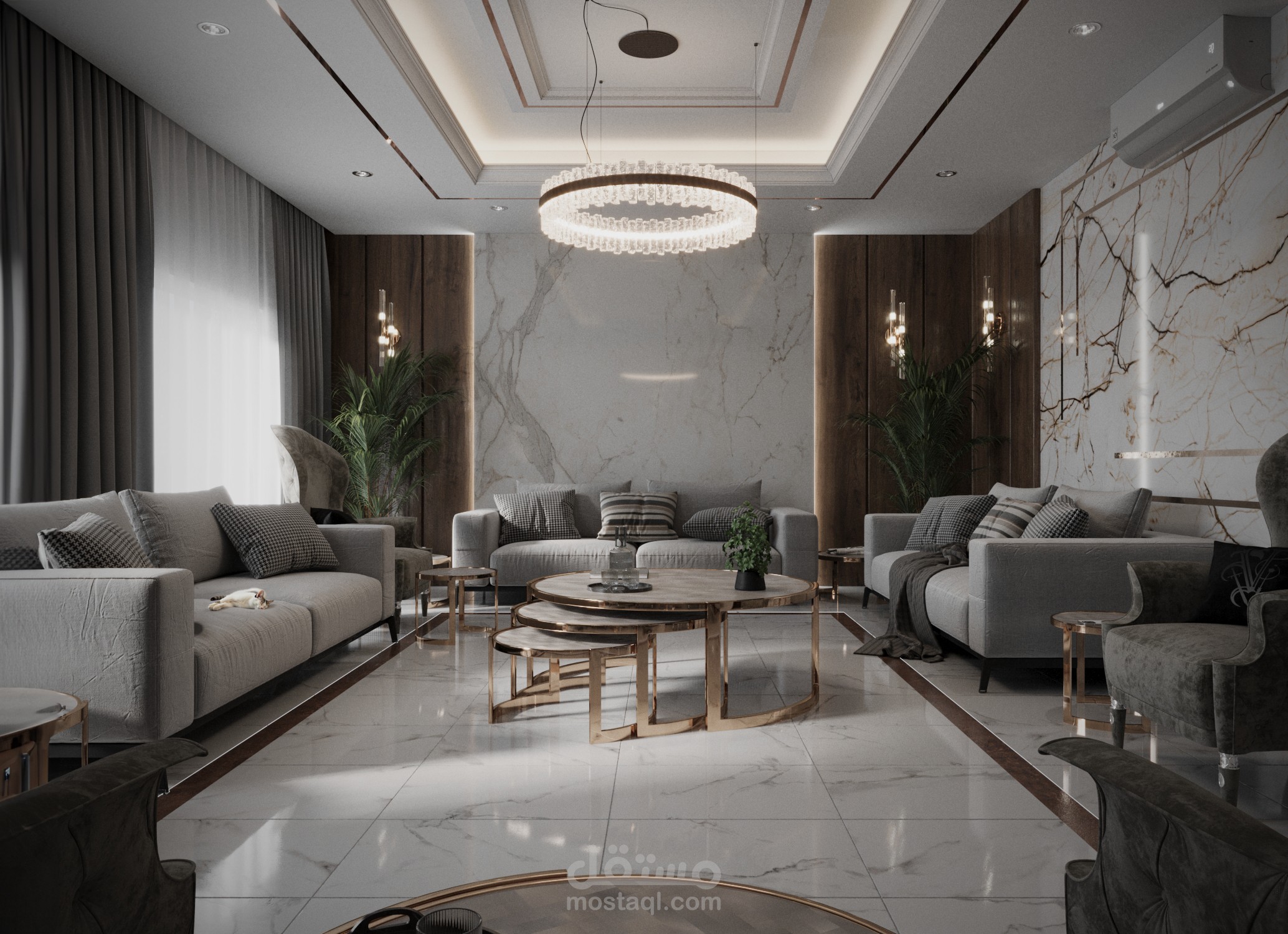 غرفة استقبال ضيوف - تصميم داخلي