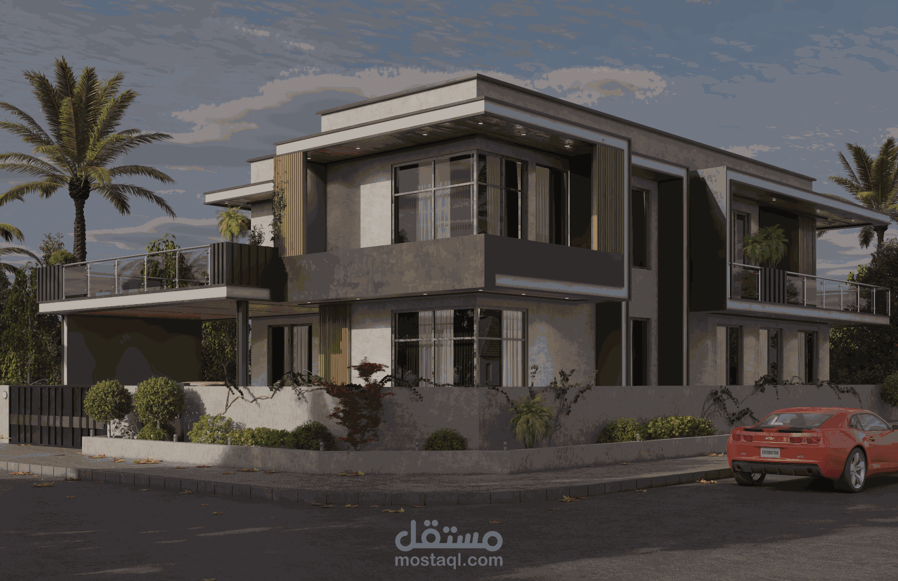 تصميم خارجي لواجهات فيلا