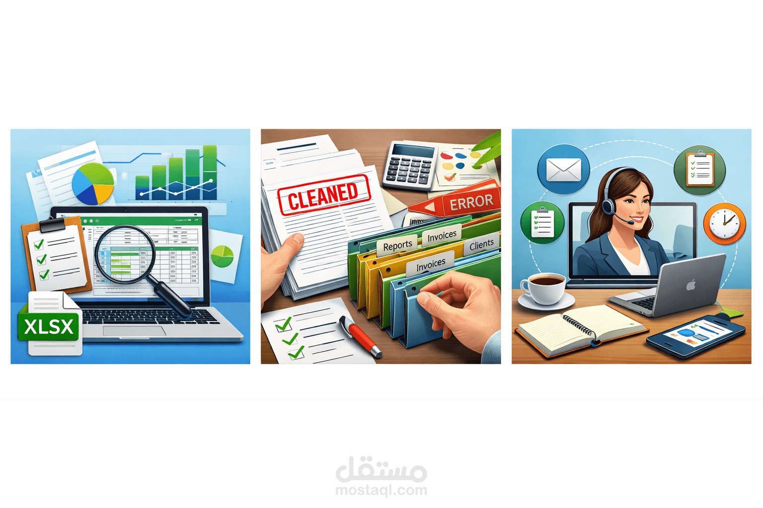 إدخال وتنظيم بيانات احترافي باستخدام Excel